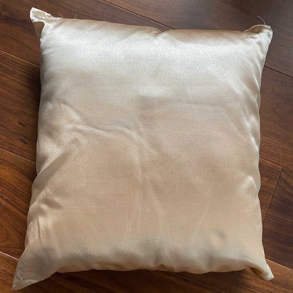 Cream Sateen Accent Pillow #2